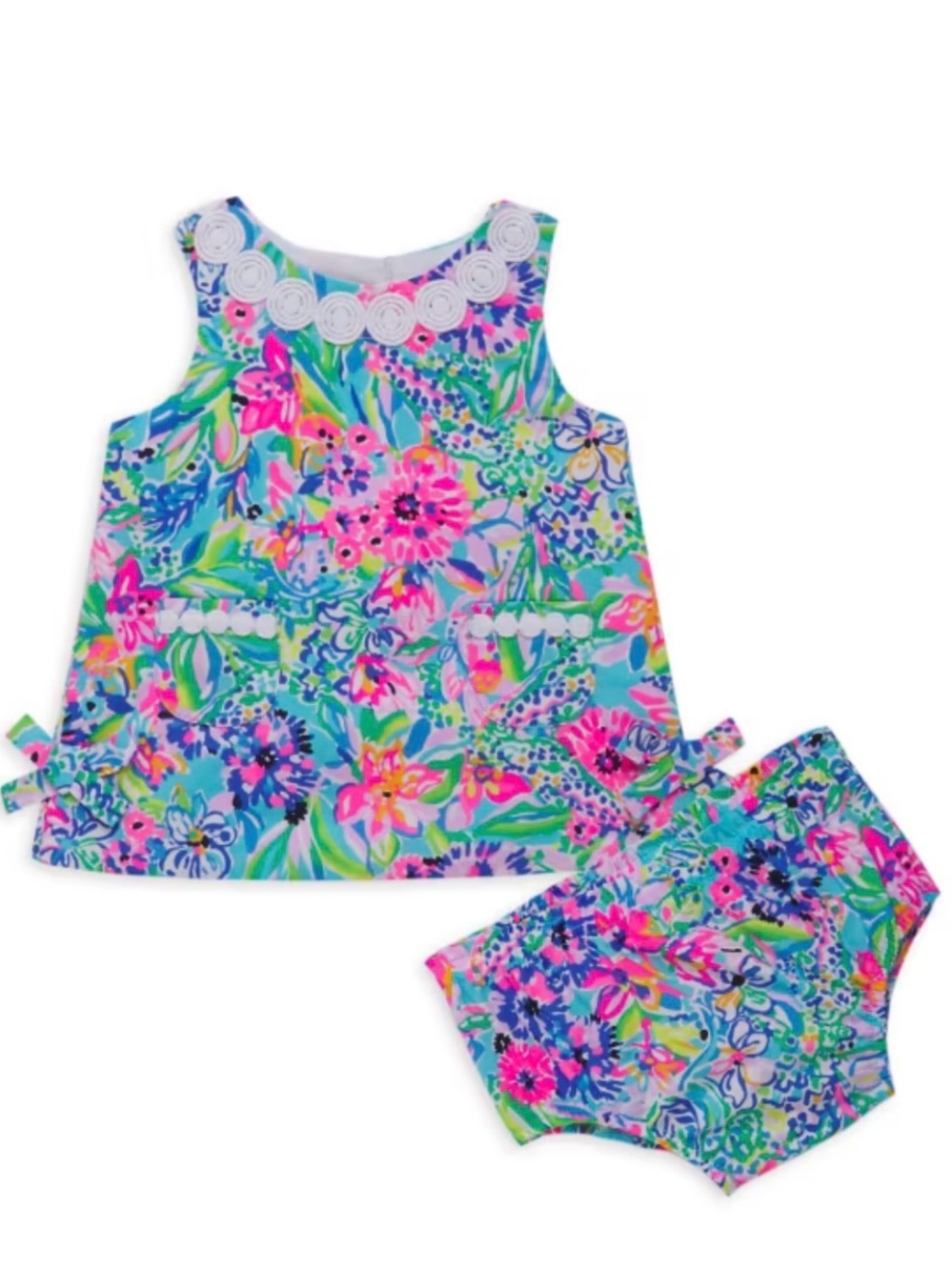 Lilly Pulitzer Multicolor Floral Tank Top in Aqua, Pink, Green